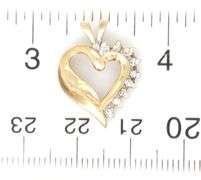 Grouping of 3 Styles of 102  Diamond Heart Pendants