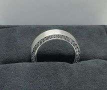 MEN’S 14K WHITE GOLD LAB DIAMOND WEDDING BAND