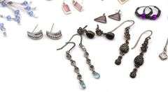 Vintage 925 sterling silver group lot of earrings