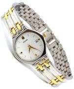 Pulsar two tone quartz round dial watch
