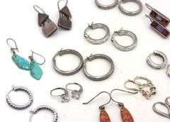 Group lot of Vintage 925 sterling silver earrings