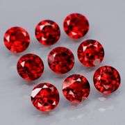 Glittering! 9.04ct UNTREATED cherry red Mozambique Garnet set