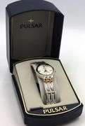 Pulsar two tone quartz round dial watch