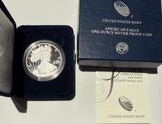 2014 Proof Silver Eagle W Box & Paper