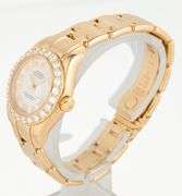 Rolex Pearlmaster 80318, 28mm, Factory MOP Dial and Aftermarket Diamond Bezel Ladies Watch