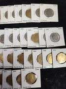 Lot Of 63 Coins From Jordan In Cardboard Holders