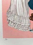 Rare Norman Rockwell Pink Lithograph Signed 1976