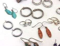 Group lot of Vintage 925 sterling silver earrings