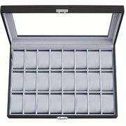 Lockable 24-Slot Watch Case