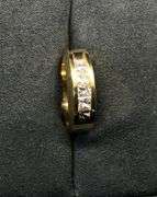 MEN’S 14K YELLOW GOLD NATURAL DIAMOND WEDDING BAND