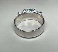 Mens Sparkling 3.25 Ct White Fire Moisanite Ring