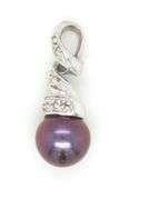 10kt White gold pearl pendant