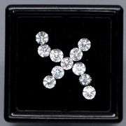 Brilliant! 1.80ct diamond cut diamond white Sapphire set