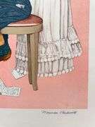 Rare Norman Rockwell Pink Lithograph Signed 1976