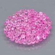 Top pink! 2.09ct matched diamond cut Sapphire set!