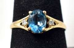 Amazing London Blue Topaz Ring in 14K Yellow Gold
