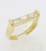 18k Yellow Gold Baguette Diamond Ring