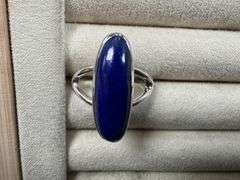 Sterling Silver Lapis Lazuli Gemstone Ring Size 10