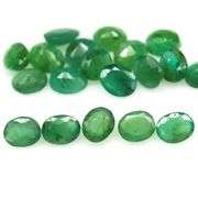 Rich emerald green unheated 7.41ct Emerald set!