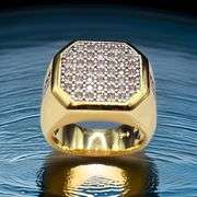 Men's 14 Kt Gold Plate 6.25 Cttw. Lab Simulated Diamond Ring