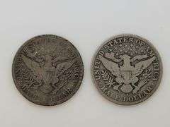 1899 & 1902 S Barber Half Dollar, Circulated