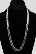 Sterling Silver Flat Marina Link Chain 10mm 925 Italy Anchor Mariner Necklace 24"