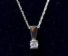 Dainty Diamond Pendant Necklace in 14K Yellow Gold