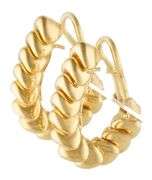 Chiampesan Polished Fancy J Hoop Earrings in 18K