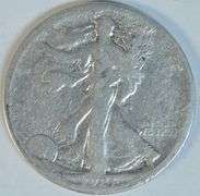 Scarce 1921-S Walking Liberty Half Dollar in circ