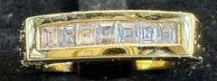 14K Yellow Gold Baguette Cut Diamond Ring