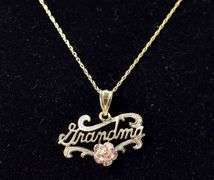 Sweet Grandma Pendant in 14K Yellow Gold