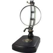 Brass Map Reader Magnifying Glass with Wooden Stand
