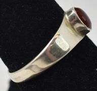 Carnelian Gemstone Ring in Sterling Silver