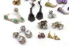 Group lot of Vintage 925 sterling silver earrings