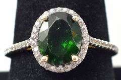 Stunning Green Gemstone Ring in 10K Yellow