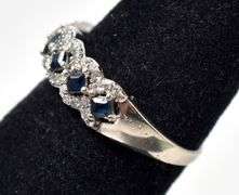 Darling Sapphire and Diamond Ring in 10K White Gold