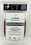 C.J. Abrams 2023 Topps Team Logo Patch Baseball Card, 9 MT