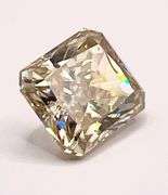 Huge 14 Ct Radiant Cut Amber Ice Lab Simulated Diamond Solitaire