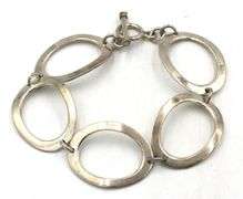 Group lot of 2 vintage 925 sterling silver bracelets