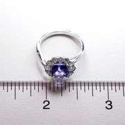 Lovely 1.39cts. Tanzanite and Diamond Platinum Ring