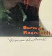 Rare Norman Rockwell Signed Collotype