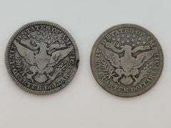1909 D & 1911 D Barber Quarters, Circulated "Better dates"