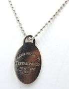 Tiffany & Co return to Tiffany oval tag necklace