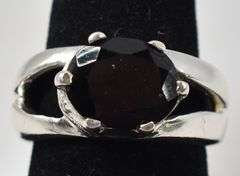 Red Garnet Gemstone Ring in Sterling Silver