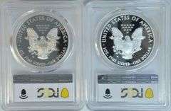 Perfect 2012-W & 2013-W $1 Silver Eagles. PCGS PR70DCAM