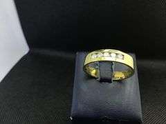 MEN’S 14K YELLOW GOLD NATURAL DIAMOND WEDDING BAND