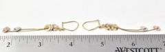 Dazzling Dangle Earrings 14K Tri-Color Gold