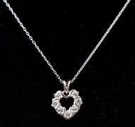 CZ Gemstone Pendant Necklace in Sterling Silver