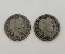 1898 S & 1899 Barber Quarters, Circulated