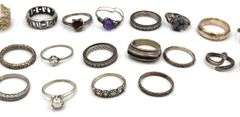 Group lot of Vintage 925 sterling silver rings